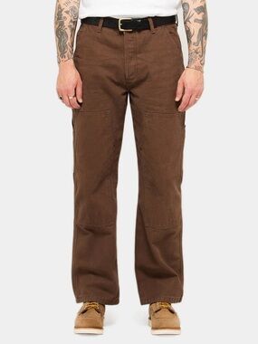P&Co - Men’s Albion Straight Fit Carpenter Pants - size 32 - Brown